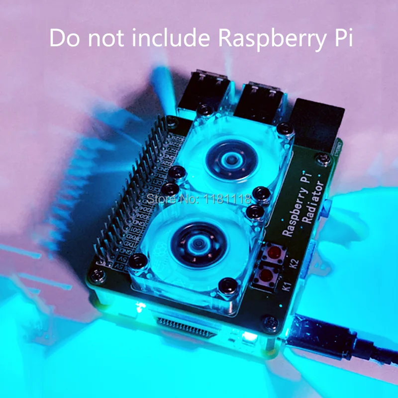 Raspberry Pi Dual Fan Heat hat для 4B/3B +/3B/3A + | Компьютеры и офис