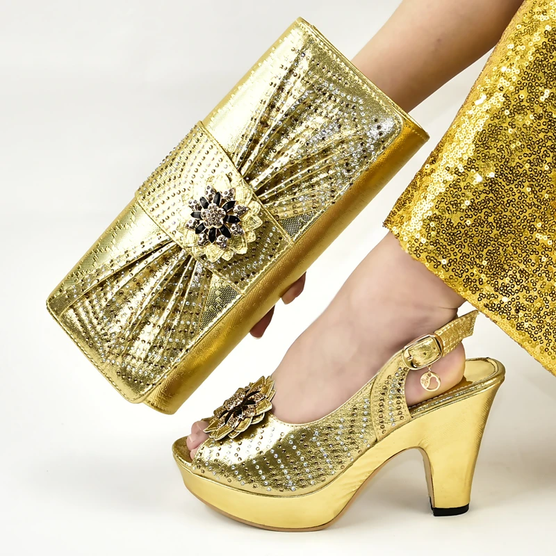 Новое поступление Итальянская обувь с подходящими сумками набор женских