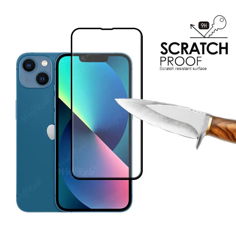 Protector de pantalla de vidrio para iPhone 4 en 1 13, Mini pel&iacute;cula completa para iPhone 7 8 Plus SE 2020 11 12 13 Pro Max-1