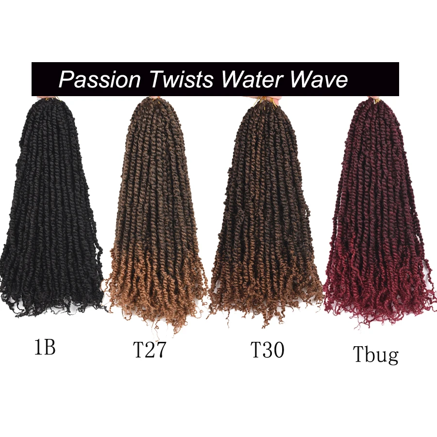 

Pre-twisted Bomb Spring Twist 12inch Short Passion Twist Crochet Hair Ombre brown Synthetic Braiding Hair Extensions 16roots/pc