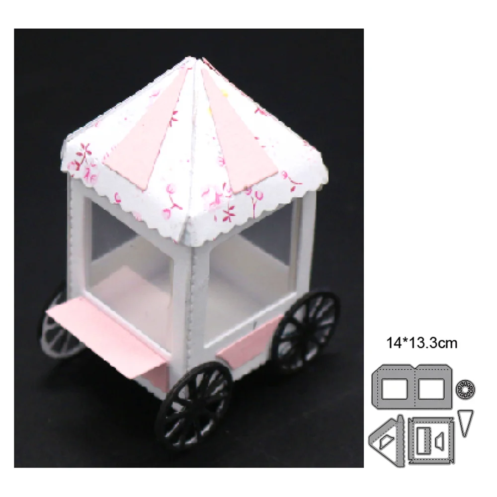

Metal Cutting Dies Cut Mold Christmas Carriage Box Decoration Scrapbook Paper Craft Knife Mould Blade Punch Stencils