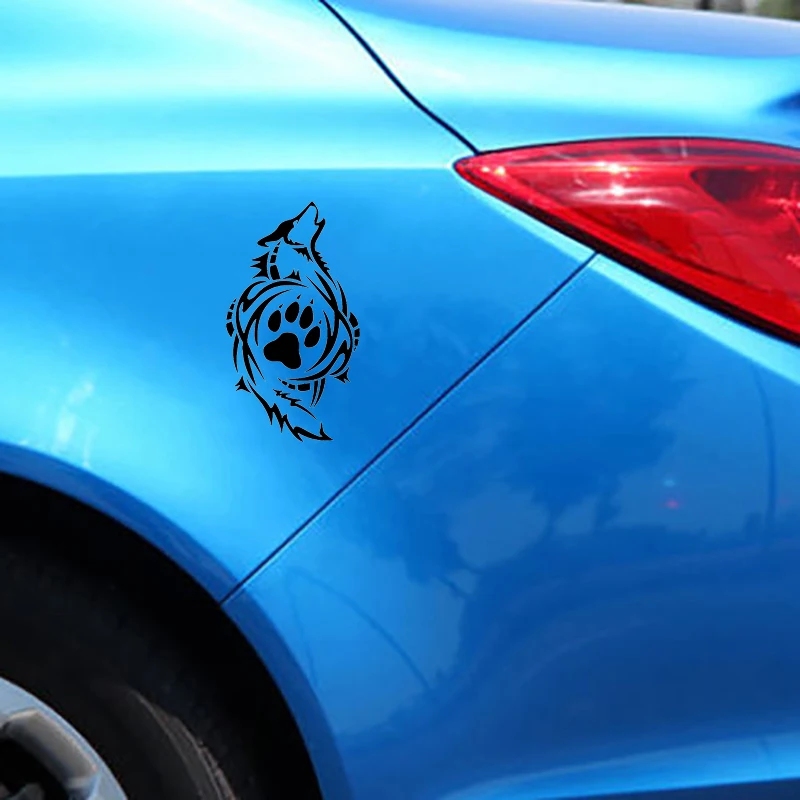 Племенной Волчья лапа принт стайлинга автомобилей интересные виниловые Стикеры