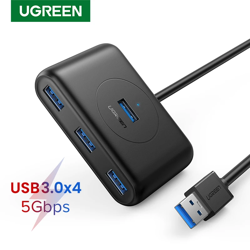 Высокоскоростной USB разветвитель для жестких дисков UGREEN 4 порта 3 0 флеш