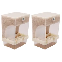 2pcs automatic bird feeder no debris bird feeder parrot feeder is suitable for parrot canary food container