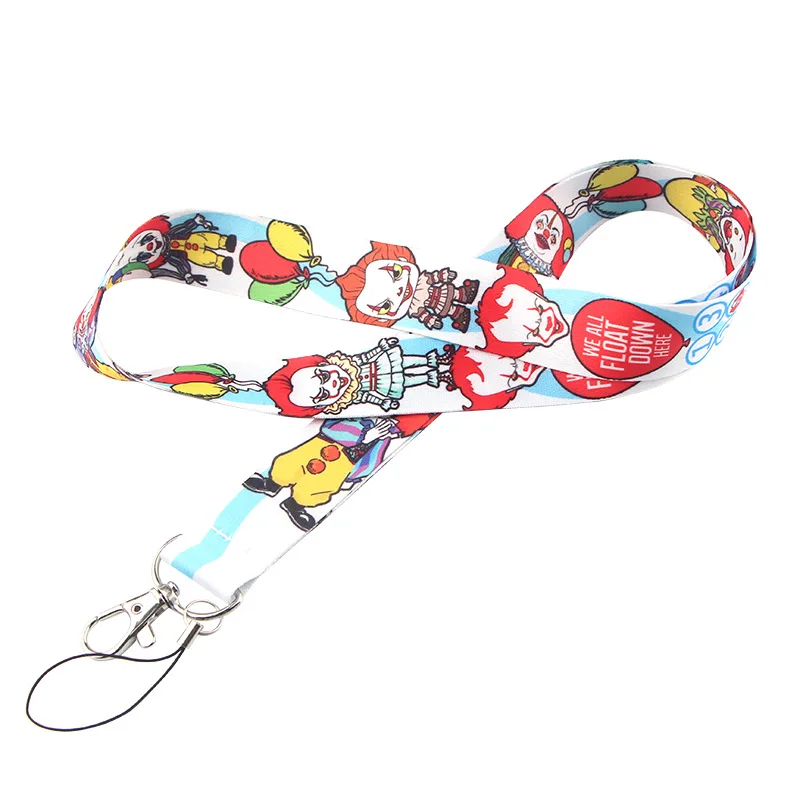 

Stephen King's It Joker Horror movie Funny art Lanyard Neck Key Strap for Phone Keys ID Card Cartoon webbings ribbons