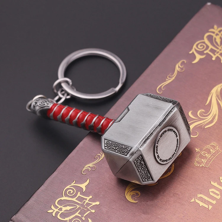 Thor Hammer металлический брелок Marvel Мстители эндшпиль танос оружие Железный человек брелок для ключей для мужчин автомобиля женщин сумка аксессуары