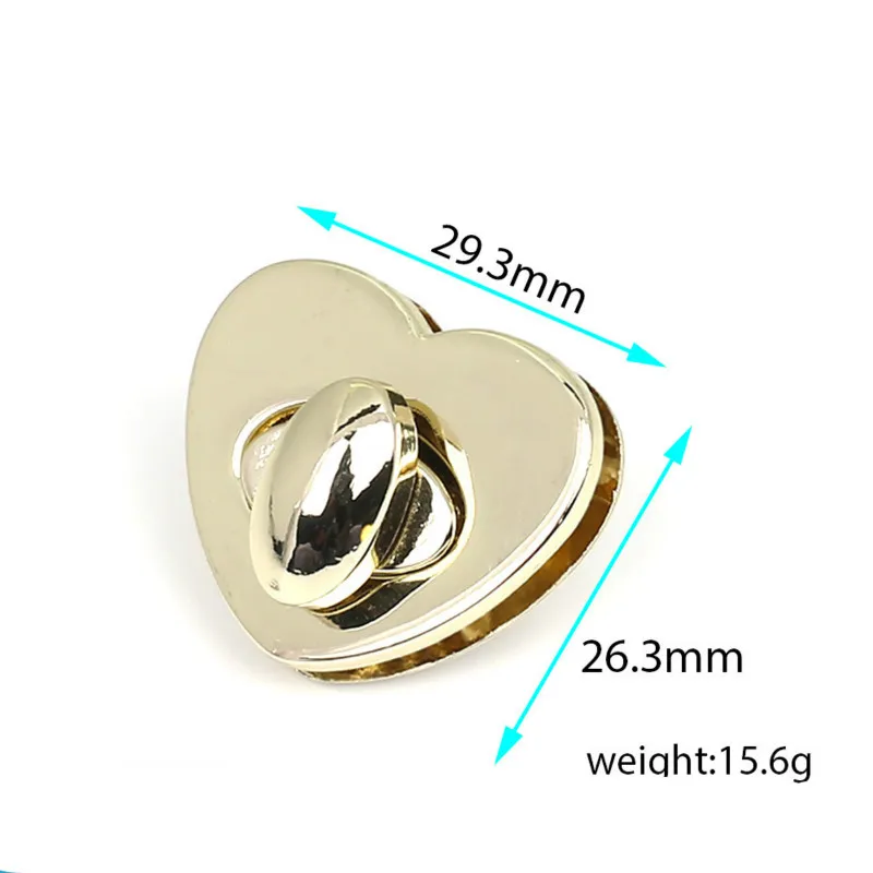 50 шт высокое качество сердце Форма металлическая застежка защелка Поворотный