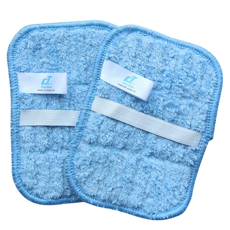 2pcs blue 2 шт очищающие подушечки, двухсторонние губки из микрофибры для мытья посуды, моющие полотенца, кухонные чистящие тряпки - Цвет: 2pcs blue