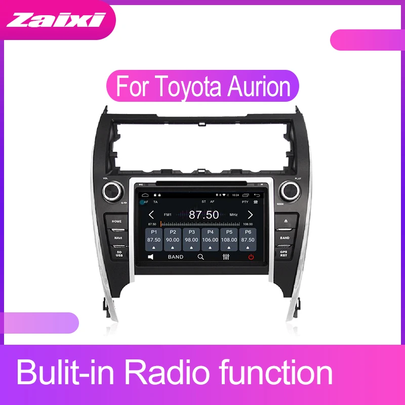 ZaiXi сенсорный экран Android автомобильный аудио для Toyota Aurion 2012 2017 поддержка GPS navi Ipod BT
