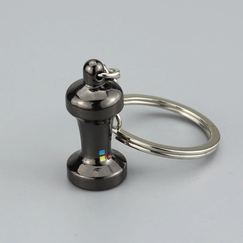 2020 New coffee tools keychain, coffee machine simulation keychain, best gift keychain wholesale