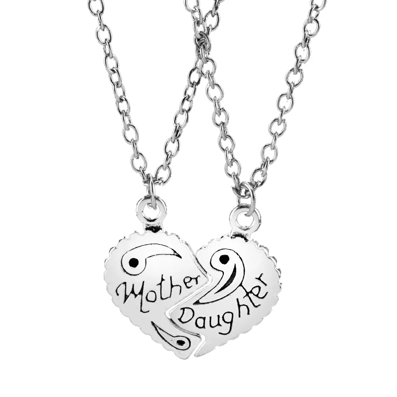 Ожерелье в форме сердца для матери и дочери популярное ювелирное изделие женщин