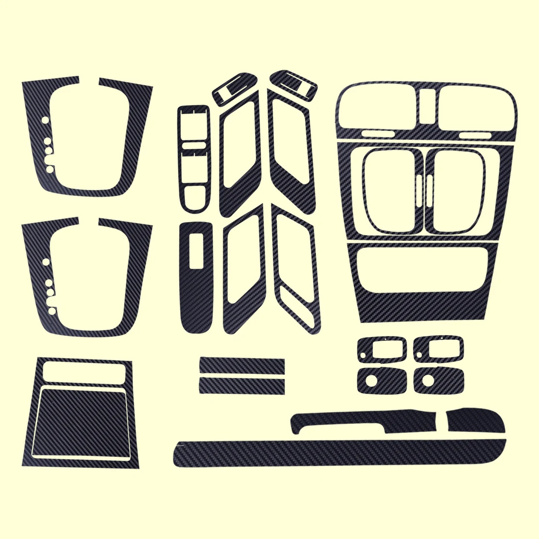 

Черная панель из углеродного волокна для наклейка на приборную панель, подходит для Golf GTI MK6 AT VW