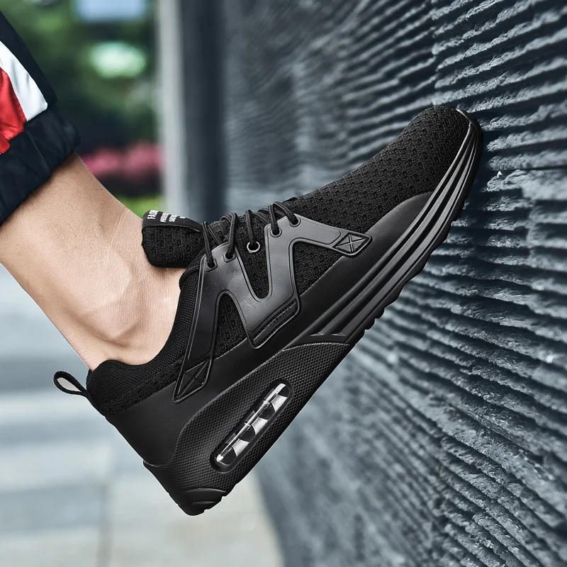 Tenis Hombre Men Tennis Shoes 2021 Sneakers New Trend Comfortable Sports Male Light Walking Jogging Trainers Black Zapatillas 46