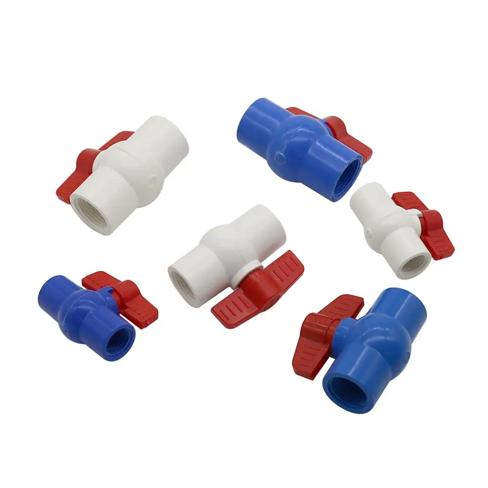 Резьба 1/2 &quot3/4&quot 1 &quotгнездо шаровой клапан из ПВХ соединители для садовой воды