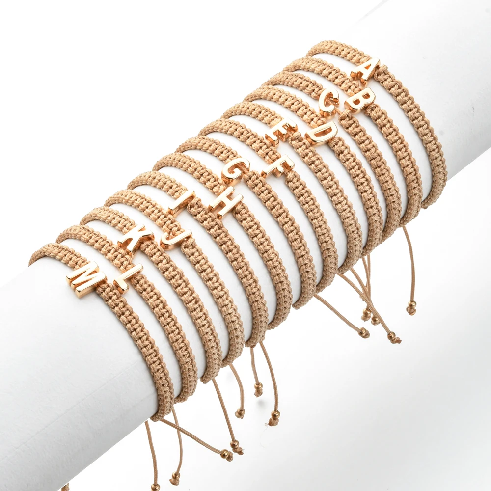 

ZMZY Alphabet Letter Bracelet Gold Color Bracelets for Women Girls DIY Name Custom Bracelet Friendship Love Boyfriend Gift
