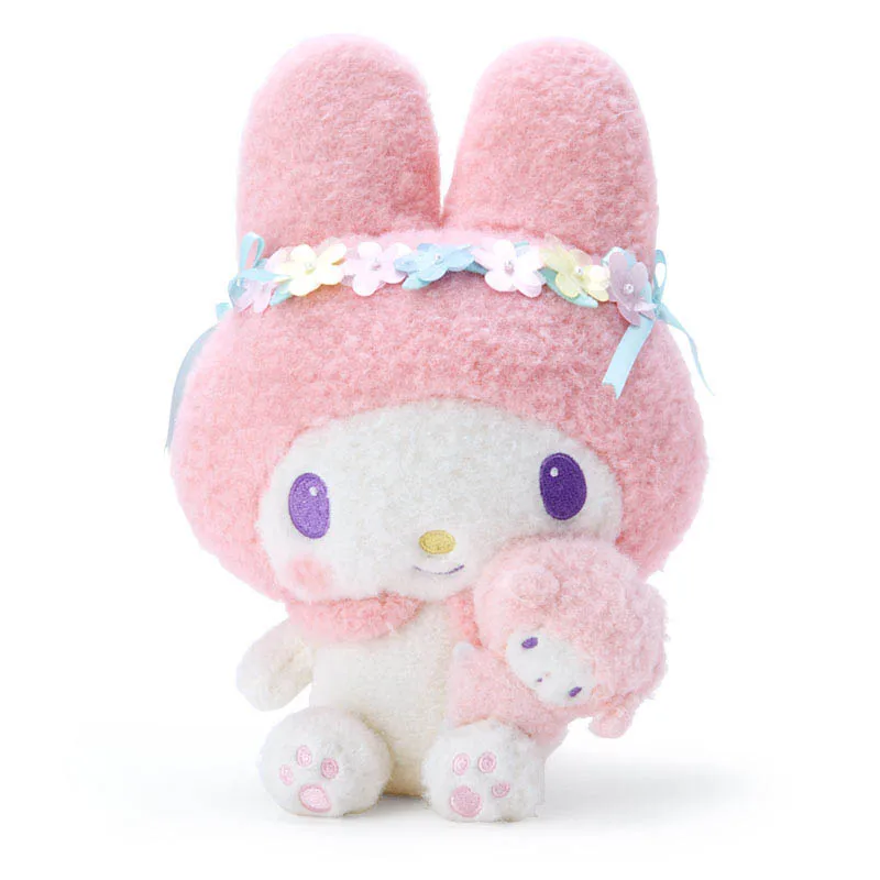 

Fluffy My Melod* Holding Piano Plush Doll Cute Rabbit Stuffed Animal Toy 23cm 2021 Rare Kid Gift