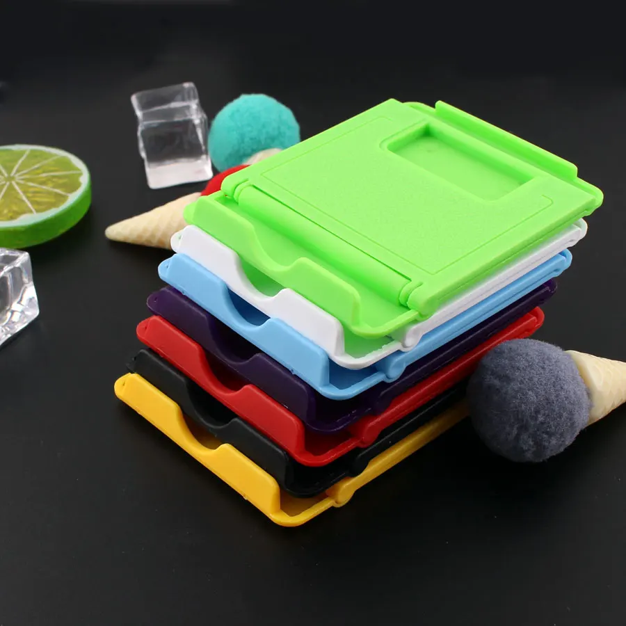 mobile phone desk stand 7 colors phone holder tripod plastic adjustable foldable universal non slip phone table holder stand free global shipping