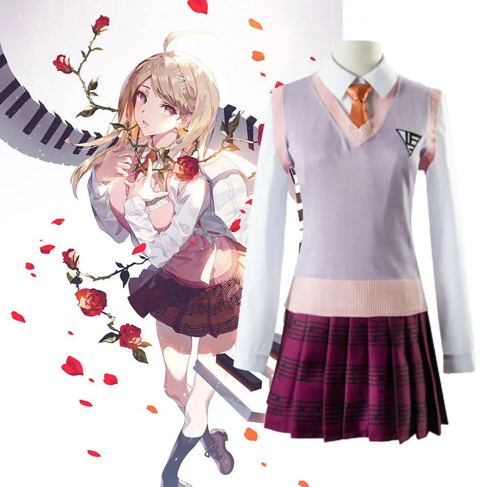 Новинка костюм для косплея из DanganRonpa V3 данганронпа акамацу kaede ирума миу юмено