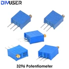 10 шт., потенциометр для триммера, 3296 Вт, 3296, 50, 100, 200, 500 Ом, 1K, 2K, 5K, 10K, 20K, 50K, 100K, 200K, 500K, 1M Ом, 103, 100R, 200R, 500R