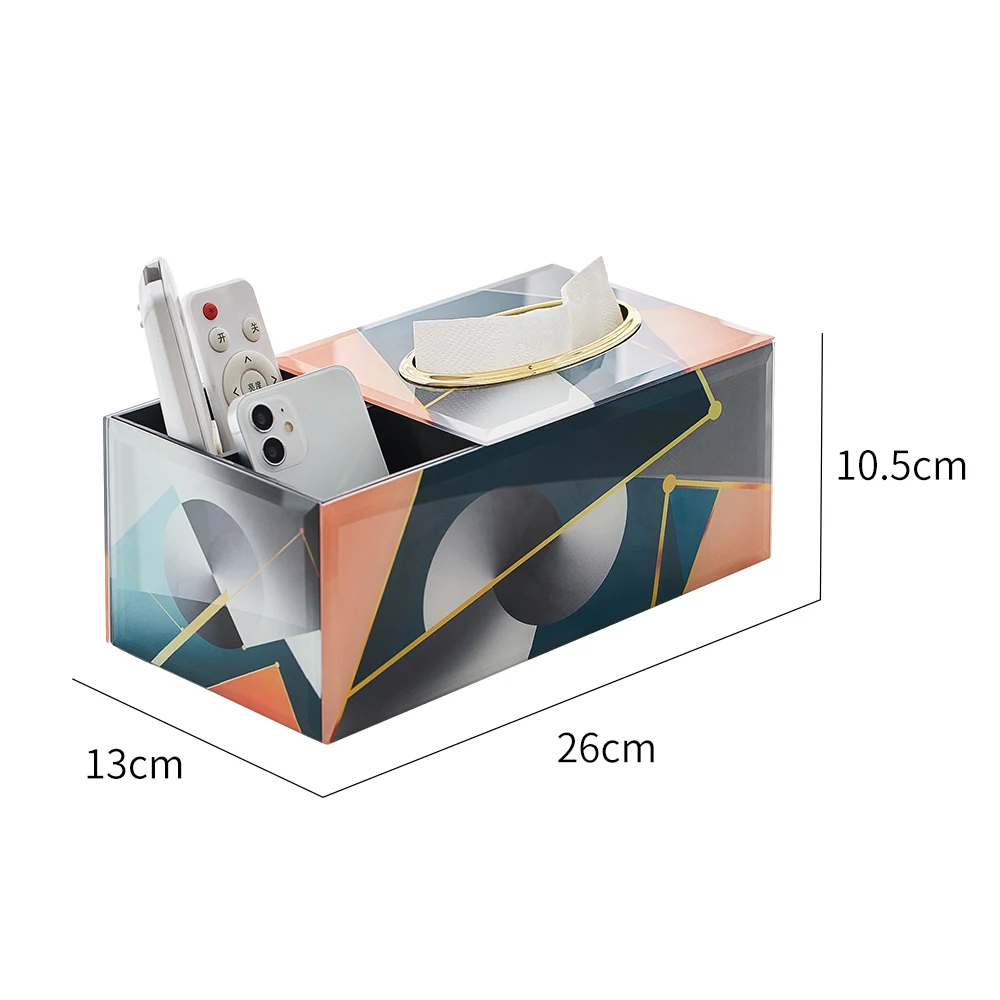 

Creative Abstract Art Tissue Box Acrylic Glass Tissue Dispenser Tissue Box Holder Living Room Desktop Decoration Accessories