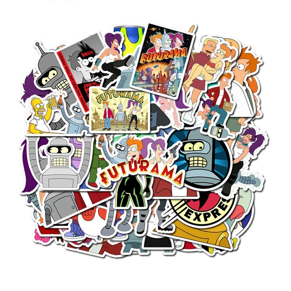 

10/30/50PCS Cartoon Future Flying Character Diary Graffiti Suitcase Laptop Skateboard Toy Decoration Sticker Wholesale