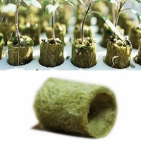 50100pcs single hole grow media plug starter cubes rock wool plant base seedling soil block garden tool