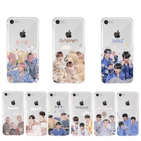 enhypen kpop member phone case for iphone x xs max 6 6s 7 7plus 8 8plus 5 5s se 2020 xr 11 12pro max clear funda shell