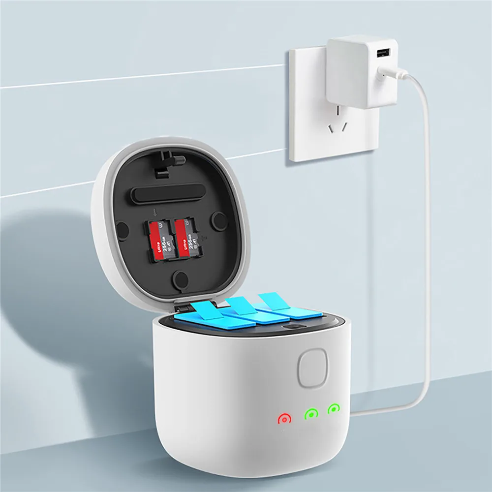 

For Gopro Hero 9 Charger Storage Charging Box for Gopro Hero 9 Camera Accessories
