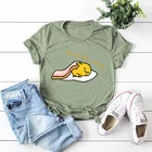 Женские Модные хлопковые футболки, Летние повседневные топы с круглым вырезом и коротким рукавом, футболка с забавным принтом в виде яиц, женская одежда, свободная футболка