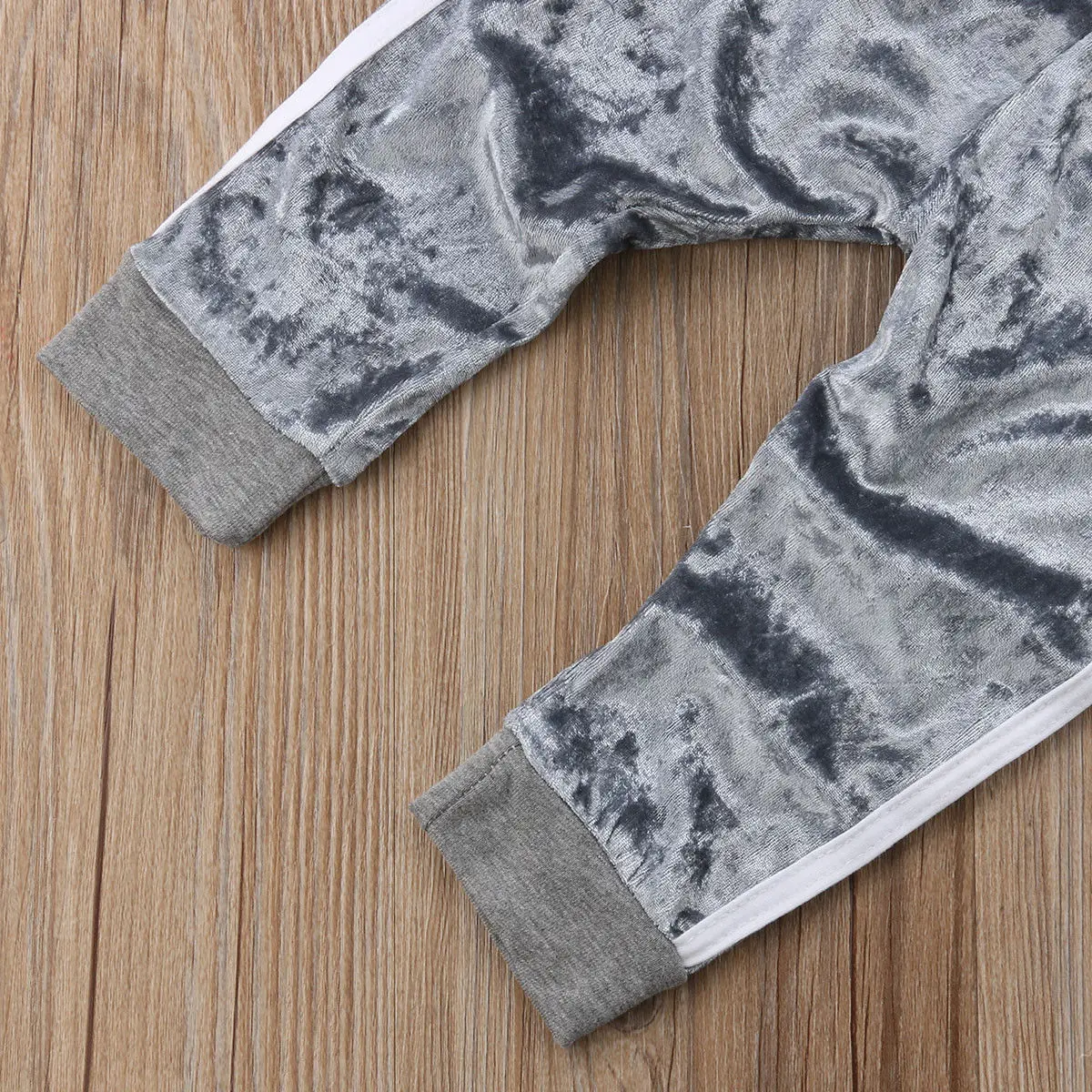 Весенне осенняя бархатная одежда для маленьких девочек комплект из 2 предметов