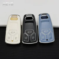 tpuplating car key case cover shell for audi a4 b7 a5 a7 q5 q7 tts b9 r8 8s tdi quattro sline products holder fob accessories