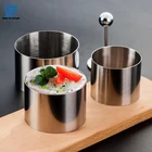 Rvs Ронда Koude Schotel пресс-форма с толкателем для гостиниц Creatieve Schotel Tool салат Schotel gebakken vvormgeven Schimmel