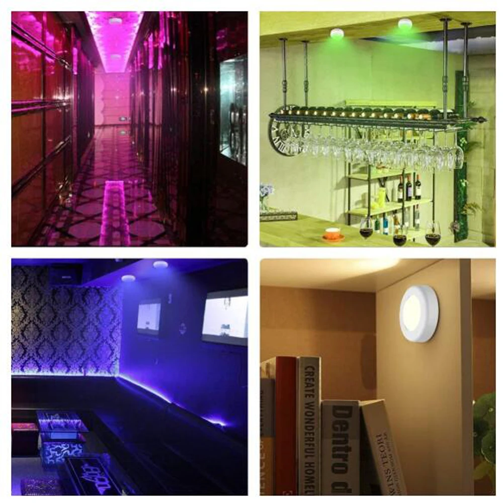 RGB 12 цветов Светодиодная подсветка под шкаф с регулируемой яркостью сенсорный