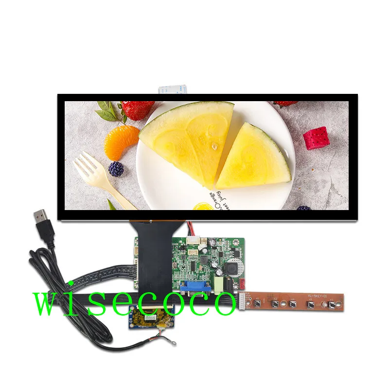 12," дюймовый 1920*720 ips HSD123KPW1-A30 lcd емкостной сенсорный VGA HDMI драйвер плата контроллера для автомобильного дисплея - Цвет: full kit
