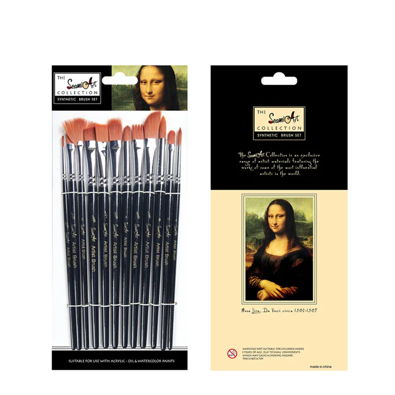 12 шт/партия разные Форма деревянный набор нейлоновых волосяных воды Цвет Краски