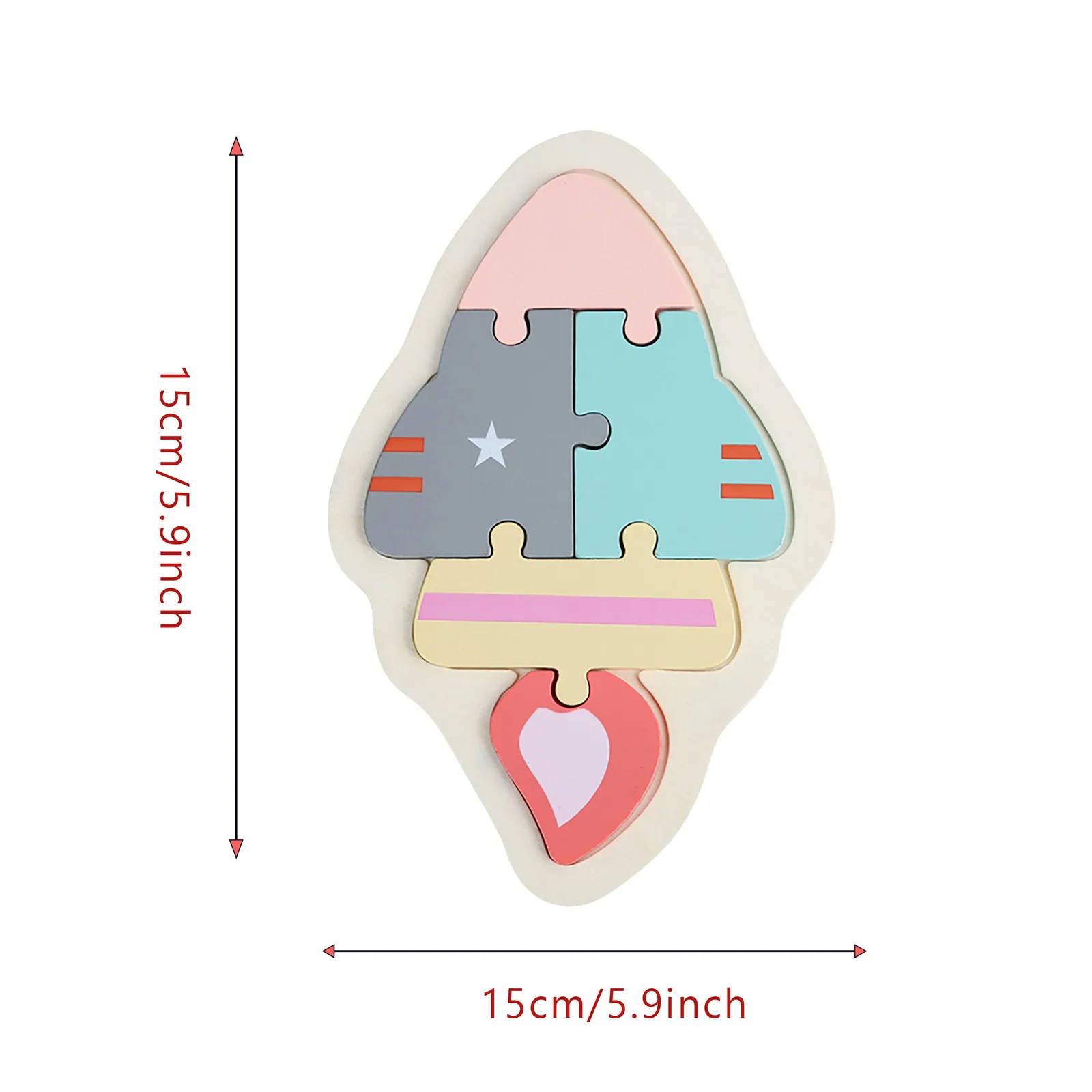

Educational Children's Wooden Animal 3d Three-dimensional Splicing Toy Kids Puzzle Game Early Intellectual Development Toy