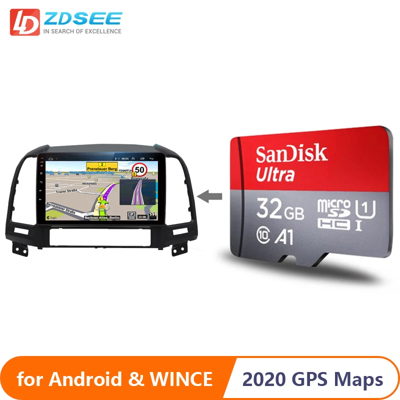 32 Гб GPS Sygic Карта для Hyundai Santa Fe автомобильное радио android навигационные карты