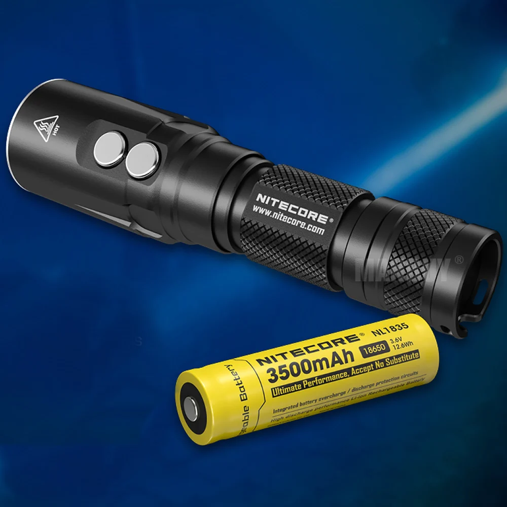 Погружной фонарь для дайвинга Nitecore DL20 2023 м 100 лм белый + красный светодиодный