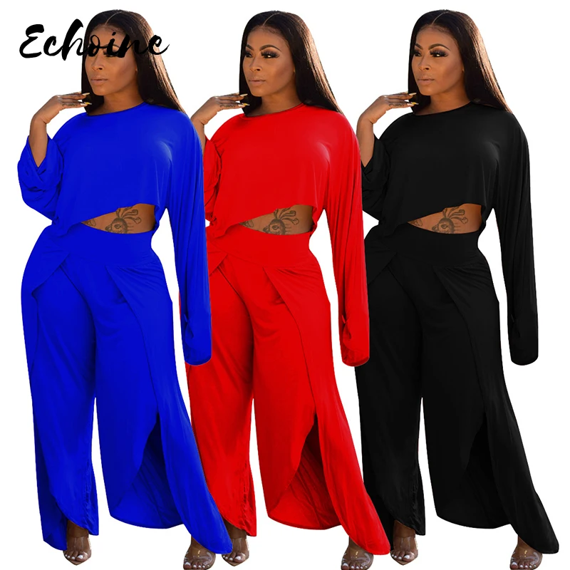 Зимний весенний женский спортивный костюм с круглым вырезом и длинным рукавом