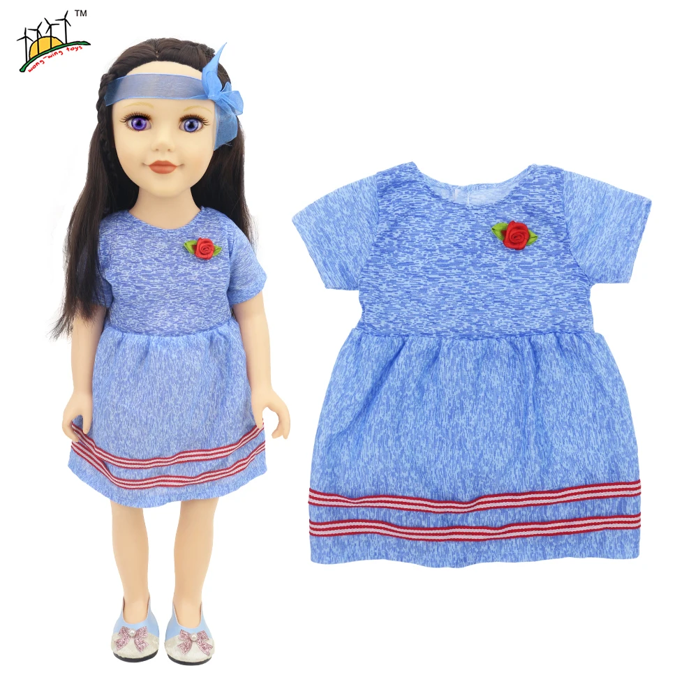 

18 inch Doll Clothes Striped Pajamas fit 43-45cm Baby Reborn Doll, Toys Dolls Accessories Leisure Sleepwear Children Gifts