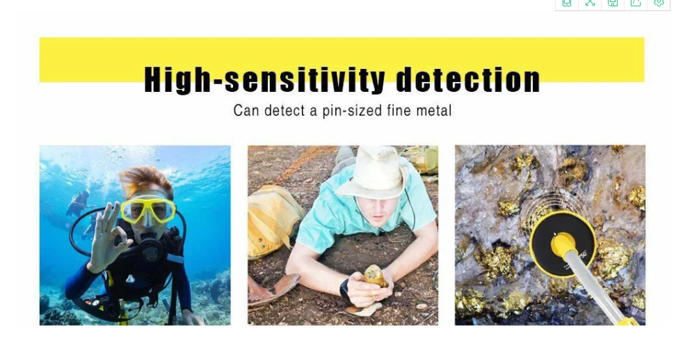 PI-iking 750 30m Подводный металлический индукционный пинуказатель Detecto, светодиодный светильник, когда обнаруживает металл