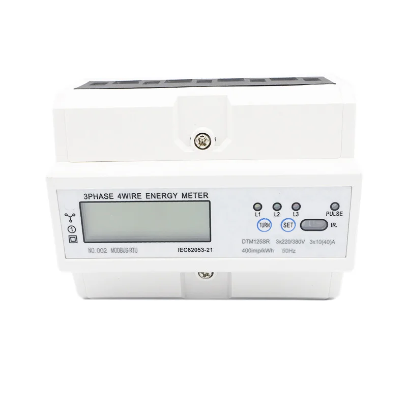 Din рейку ваттметр счетчик энергии Ватт метр три фазы четыре провода RS485 MODBUS
