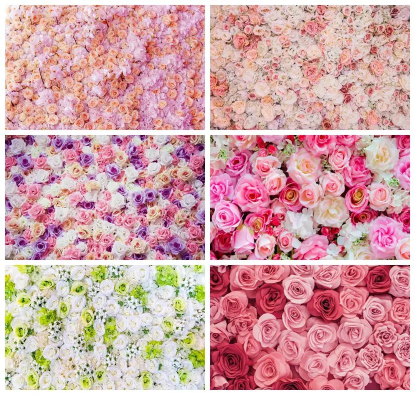 

Laeacco Wedding Backdrops Pink Roses Flowers Floral Wall Birthday Party Photography Backgrounds Baby Shower Newborn Photozone