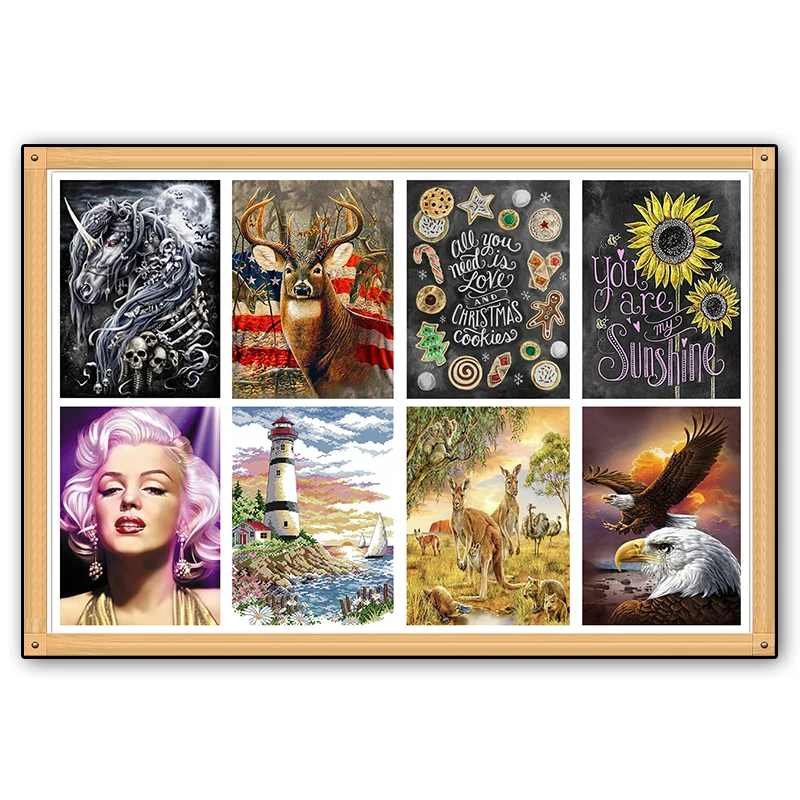 

DIY 5D алмазов картина с персонажами из мультфильмов; Одежда с изображением пейзаж с круглым алмазом домашнего украшения ручной работы, ручна...