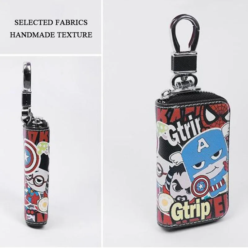 Брелок Мода Мультфильм Кожаный Ключник Держатель Карты Организатор