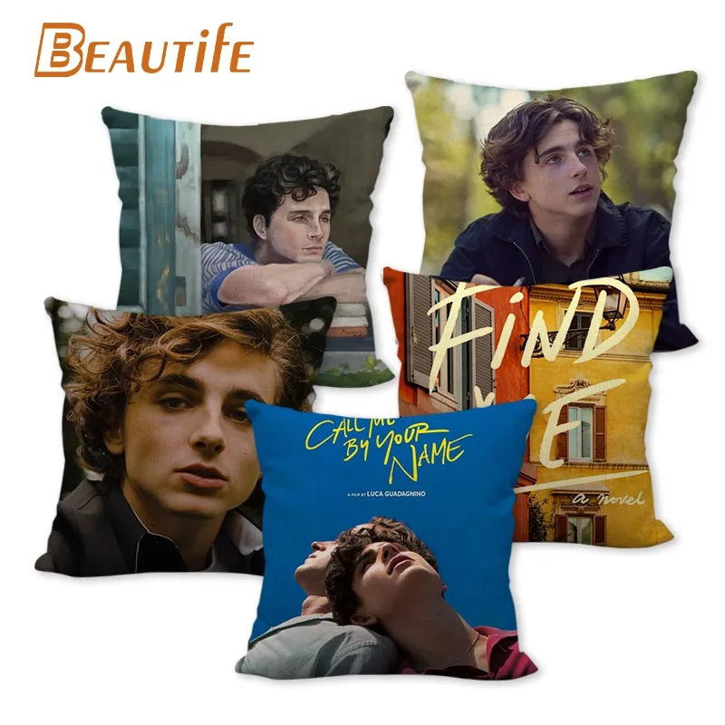 

Custom Call Me by Your Name Pillowcase Wedding Decorative Cotton Linen Pillow Case For Home Pillow Cover 45X45cm One Side