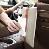 chic hangable tissue case box pu leather home car towel napkin papers dispenser holder box auto tissue boxes table decoration