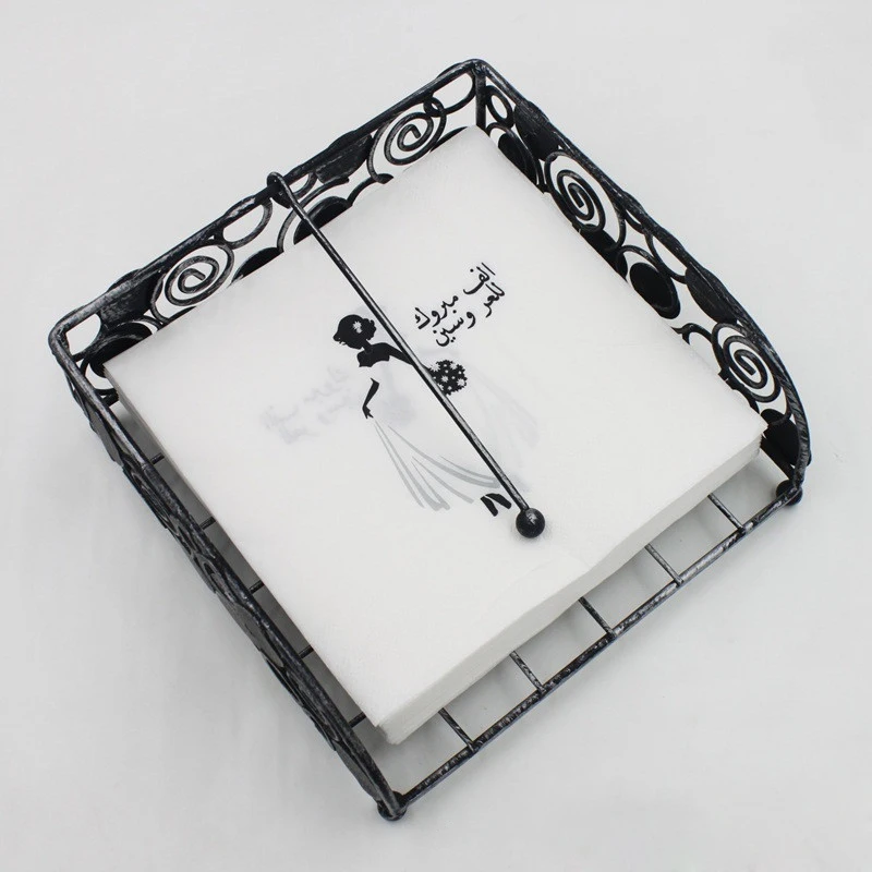 20 шт./партия напечатанные свадебные бумажные салфетки для арабских вечерние