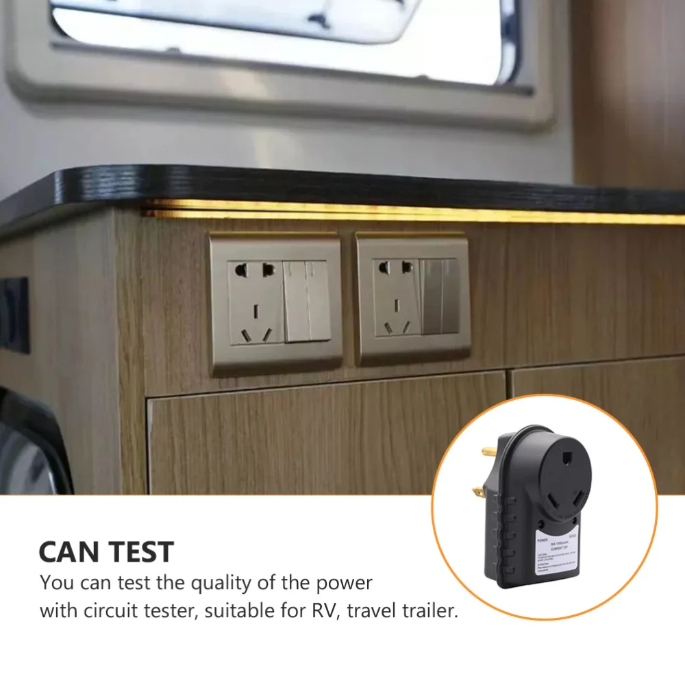 

30A/125V RV Surge Protector Circuit Analyzer with LED Indicator Light for Camper