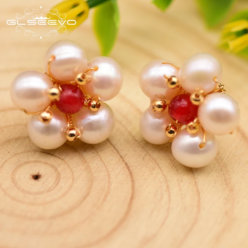 Женские серьги гвоздики с натуральным пресноводным жемчугом|Серьги-гвоздики| |